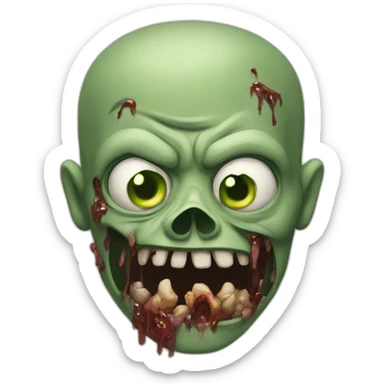 disgusting zombie sticker