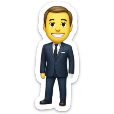 Macron en vacances sur la tour eiffel sticker