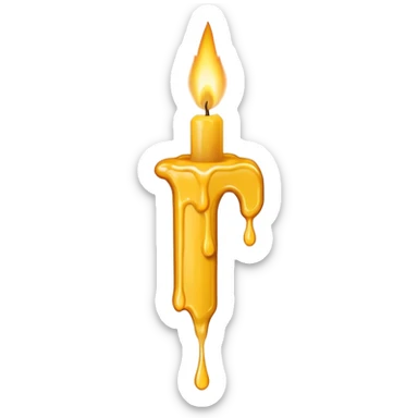 Letter € birthday candle  sticker