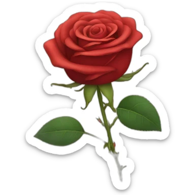 Red rose sticker