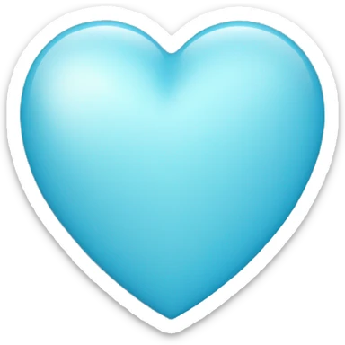 light blue heart sticker