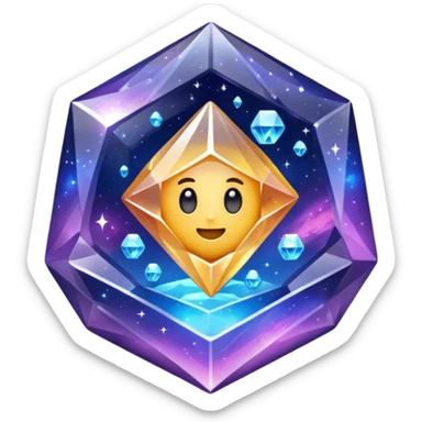 Galaxy within a crystal sticker