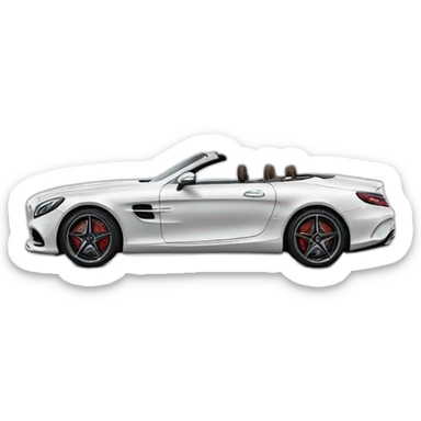 mercedes amg, lateral view sticker