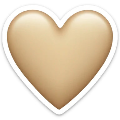 Beige heart  sticker