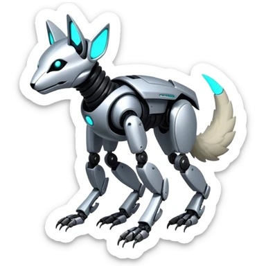 Modern Futuristic Vernid-Trico-Protogen-Robot-species by LiLaiRa full body sticker