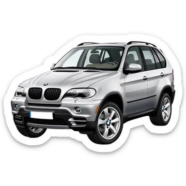 Silver bmw x5 e53  sticker