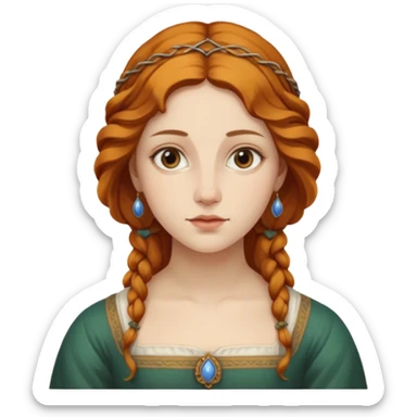 Renaissnace Mona Lisa painting sticker