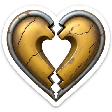 Two hearts going hers worn way sticker