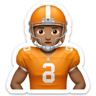 tennessee football orange jersey sticker