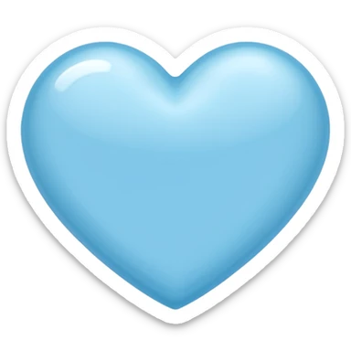 Light blu heart sticker