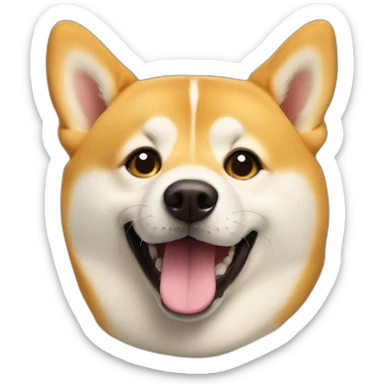 doge with a smile sticker