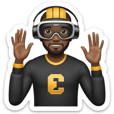 lebron james playing vr sticker