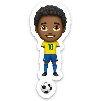 Brazilian football player wearing number 10 sticker