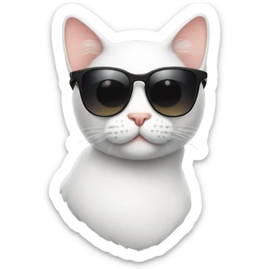 Cat with sunglasses sticker