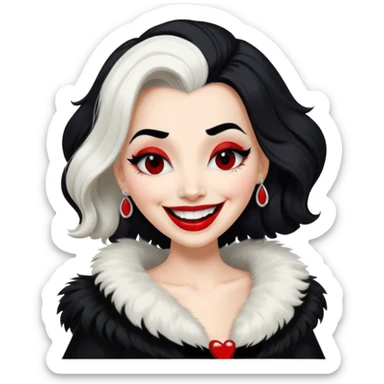Cruella laughing sticker