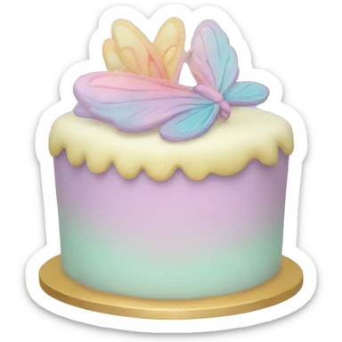 Fairy pastel cake sticker