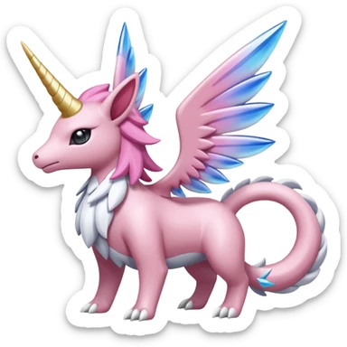 Diancie-Palkia-Amaura-Aurorus-aesthetic-fusion sticker