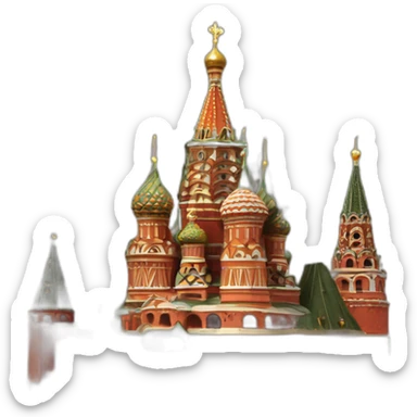 moscow kremlin on fire sticker