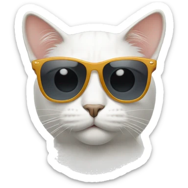 Cat with sunglasses sticker
