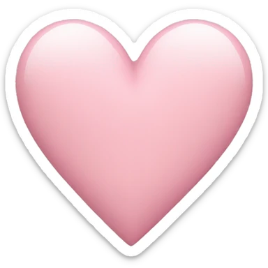 light pink heart sticker