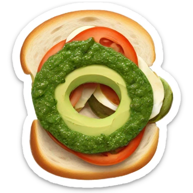 Avocado & Pesto Bagel Sandwich sticker