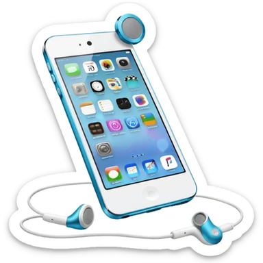 iPod touch 8 with earpiece speaker and running iOS 7 sticker