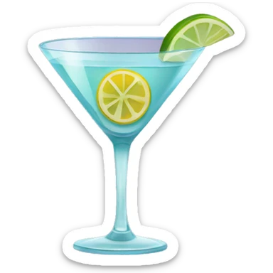 Martini glass sticker