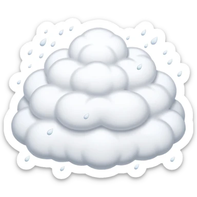 A gentle snowfall with large flakes floating downward. sticker