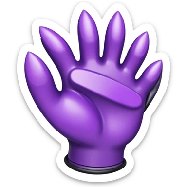 Purple claw clip sticker