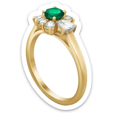 Emerald engagement ring sticker