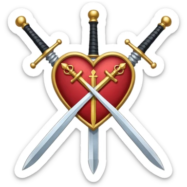 three of swords tarot sticker