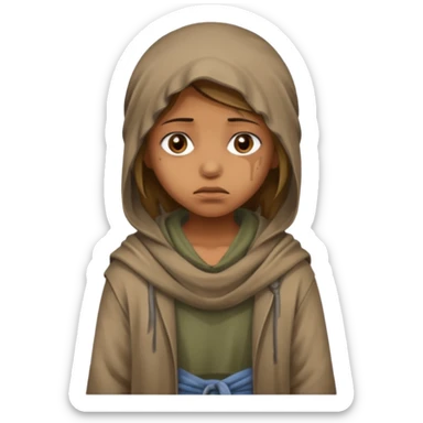 beggar girl sticker