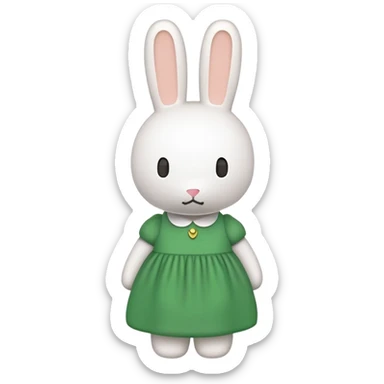 MIFFY wearing green sticker