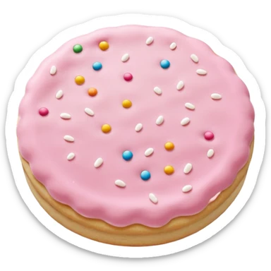 Soft pink frosted sugar cookie sticker