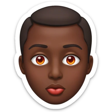 Heat eyes emoji with kiss   sticker