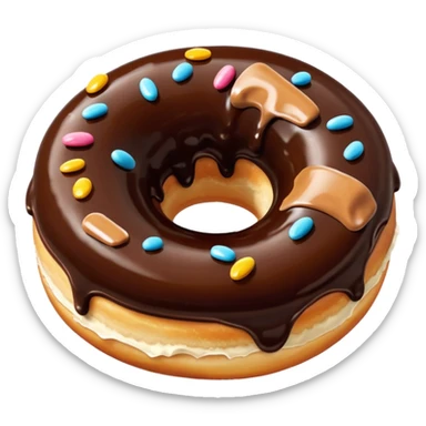 donuts chocolate topping sticker