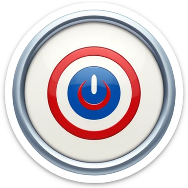 RAF roundel. Circular roundel with a ring of blue on the outside, a ring of white in the middle, and a dot of red in the middle of the white. sticker