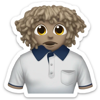 Navy Blue polo t-shirt sticker