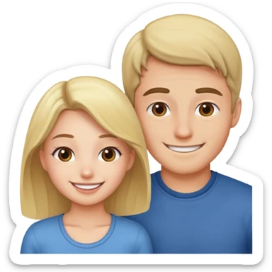 Girl bending over infront of guy sticker