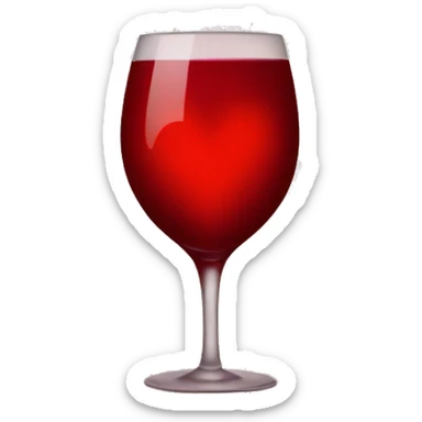 Red heart emoji but make the red more like a wine color sticker