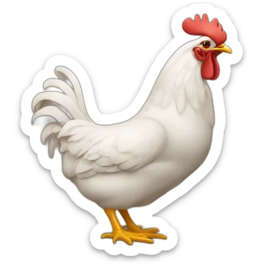 Un gars qui mange du poulet  sticker