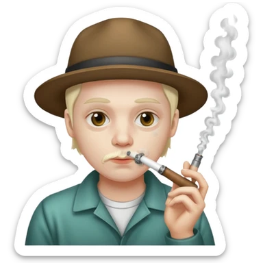 Emoji smoking meth pipe sticker