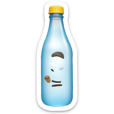 Guy with a shape of a soda bottle  sticker