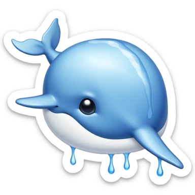 Create an emoji of a Narwhal but like the melting face emoji sticker