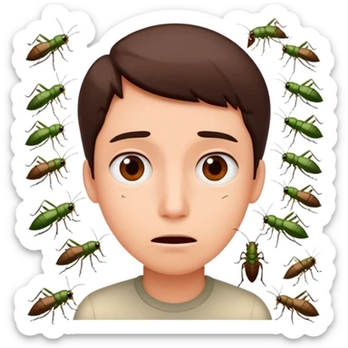 I’m waiting to hear from you but All I hear is crickets  sticker