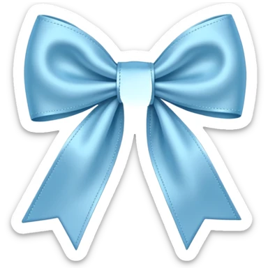 emoji Light blue bow sticker