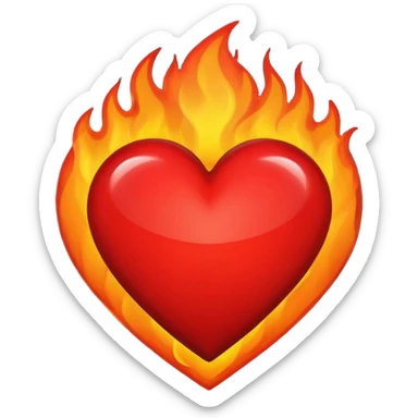 Black and red heart on fires, these are awesome can I get some option that are similar. The difference would be taking out the flame symbol in the middle  sticker