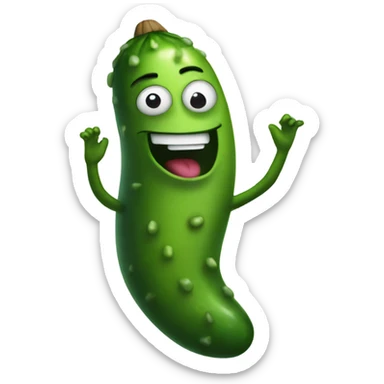 Dancing pickle  sticker