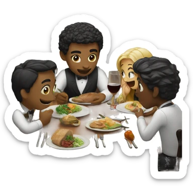 Dinner? sticker