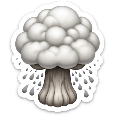 An emoji that depicts the cloud of a nuclear explosion sticker